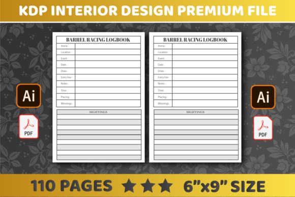 Kdp Interiors Barrel Racing Log Book: Streamlining Low-Content Publishing Workflows