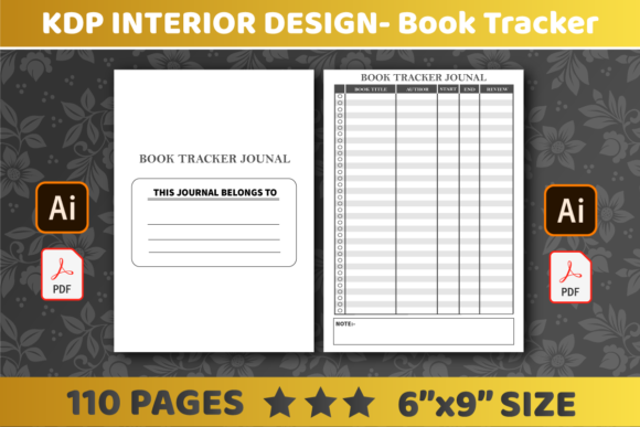 KDP Interiors: Book Tracker Graphic & Ready Files