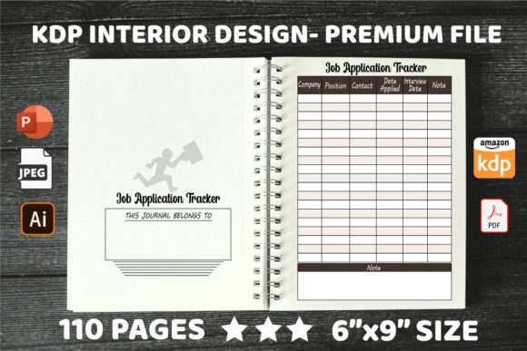 KDP Interiors Job Application Planner: Streamlining Organization for Modern Professionals